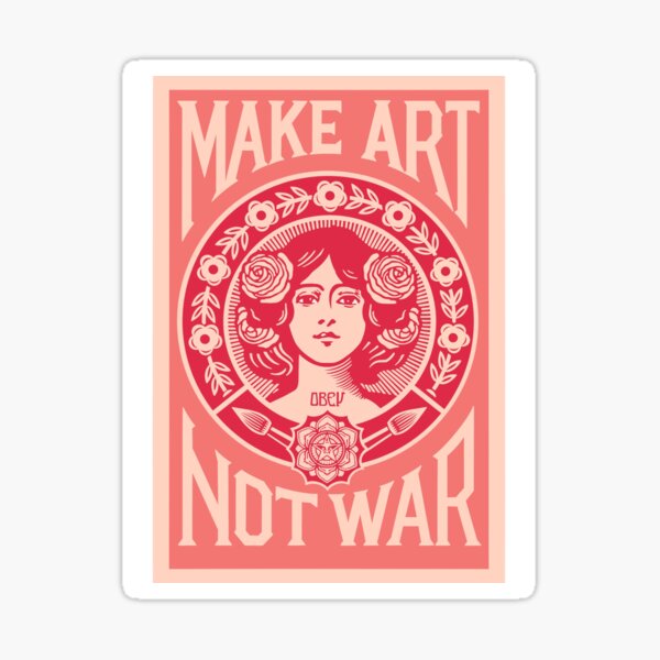 make art not war Gift for Artist Sticker for Water Bottle or Laptop, artsy  sticker, art teacher stickers, WATERPROOF vinyl sticker with art Poster  for Sale by NeveenQueen