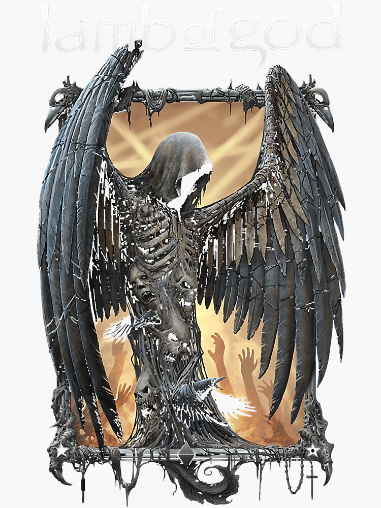"Lamb of God Winged Death" Sticker for Sale by irmashc28awh Redbubble