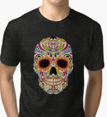 Mexican color skull Tri-blend T-Shirt