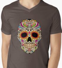 Mexican color skull Men's V-Neck T-Shirt
