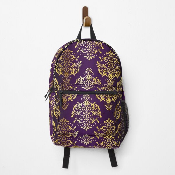 Item preview, Asian gold and purple ornament pattern designed and sold by SKMAXX.