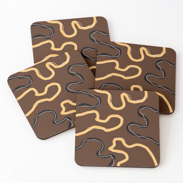 Item preview, Abstract Swirl Drawing Brown designed and sold by noiramcreates.
