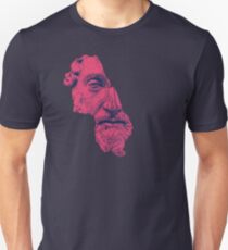 MARCUS AURELIUS ANTONINUS AUGUSTUS / prussian blue / vivid red Slim Fit T-Shirt