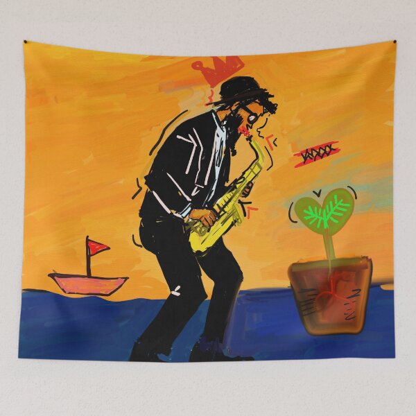 Item preview, unknown Saxophone player Neo-expressionism designed and sold by KARTICK DUTTA.