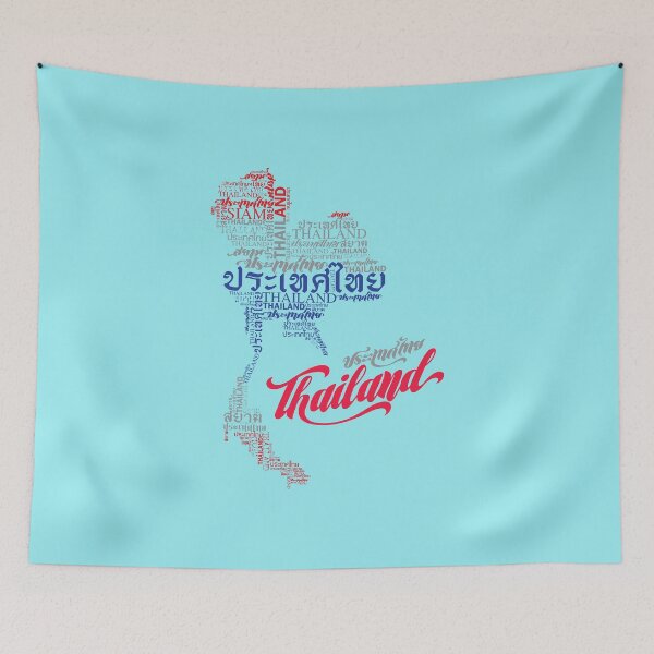 Item preview, thailand map : typography art designed and sold by unclenut.