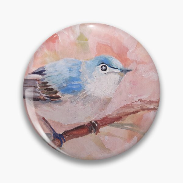 Item preview, Springtime, bird and sakura gouache painting  designed and sold by Almondtree.