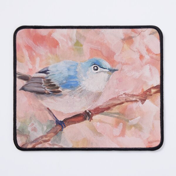 Item preview, Springtime, bird and sakura gouache painting  designed and sold by Almondtree.