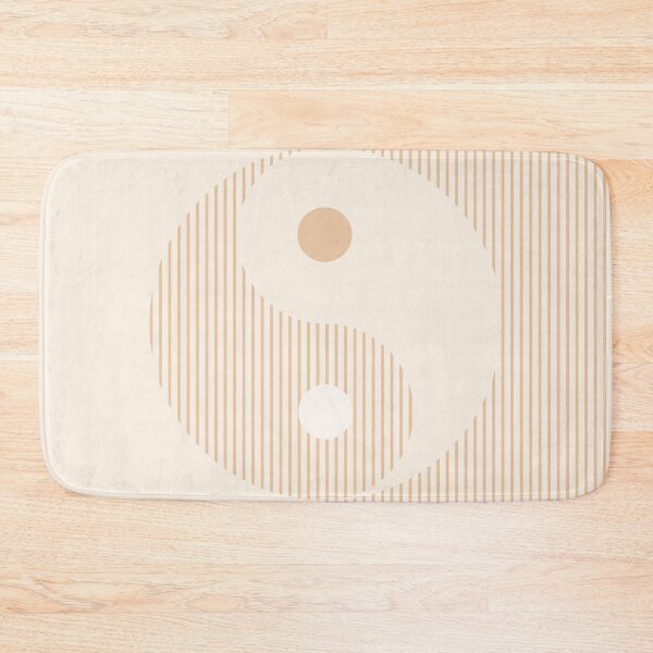 Item preview, Geometric Lines Ying and Yang II in Beige Shades designed and sold by nineFlorals.