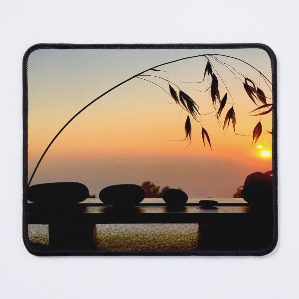 Item preview, Grass and pebbles in sunset designed and sold by Pickleisgreen.