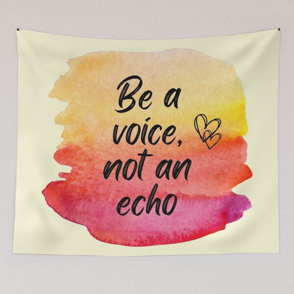 Item preview, Be A Voice Not An Echo Inspirational Motivational Quote | Summer Vibes Watercolour: designed and sold by LifeAndWonder.