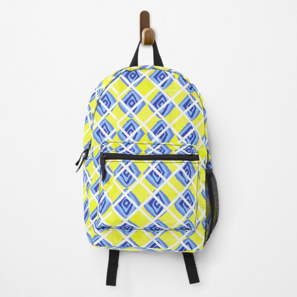 Item preview, Hand Drawn Lemon Yellow Blue Diamond Argyle Pattern designed and sold by Tamas Das.