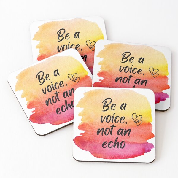 Item preview, Be A Voice Not An Echo Inspirational Motivational Quote | Summer Vibes Watercolour: designed and sold by LifeAndWonder.