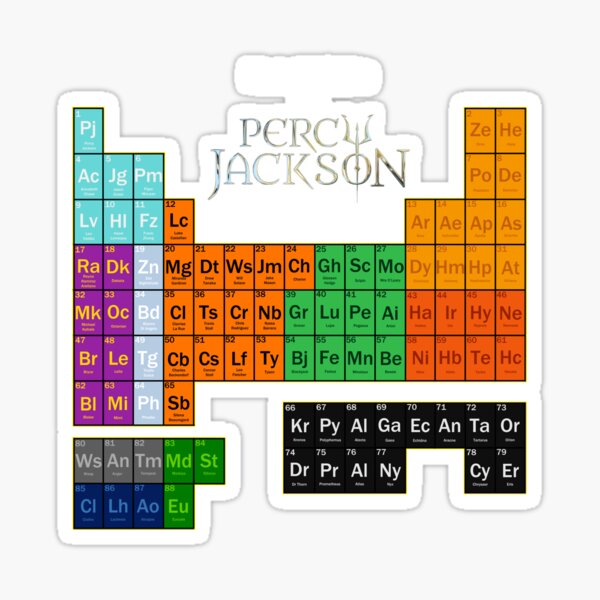 Item preview, Periodic Table of Percy Jackson designed and sold by Omega Art.