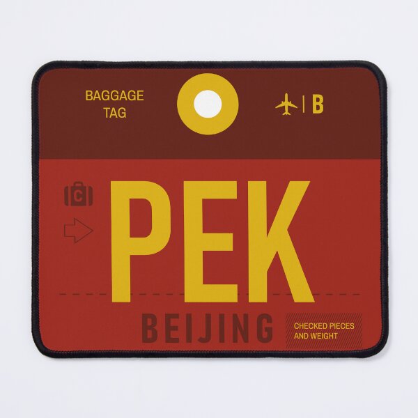 Item preview, Beijing PEK - Luggage Tag Airport Beijing Throw Pillow designed and sold by Cockpitstore.