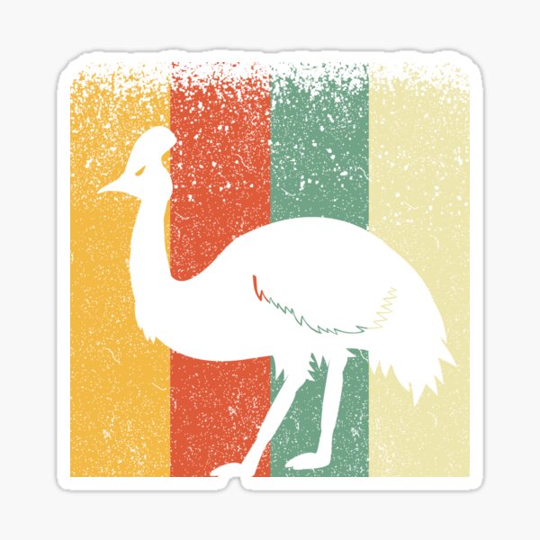 Item preview, Cool Vintage Retro Cassowary Silhouette for Bird Lovers designed and sold by eternallygifted.