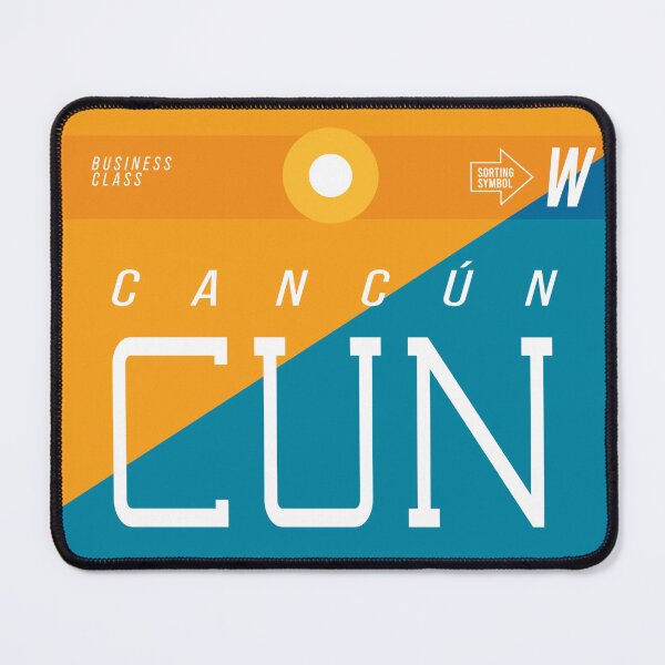 Item preview, Cancun CUN - Luggage Tag Airport Cancun Throw Pillow designed and sold by Cockpitstore.
