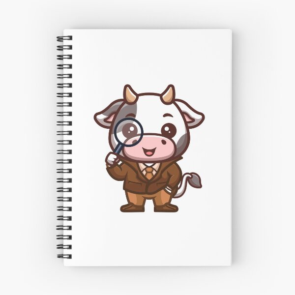 Item preview, Cow Detective Cute Cartoon designed and sold by GumregaStudio.