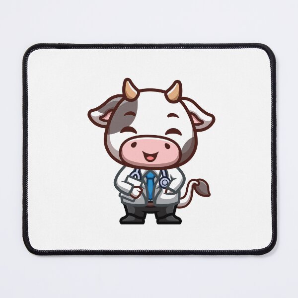 Item preview, Cow Doctor Cute Cartoon designed and sold by GumregaStudio.