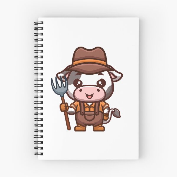 Item preview, Cow Farmer Cute Cartoon designed and sold by GumregaStudio.