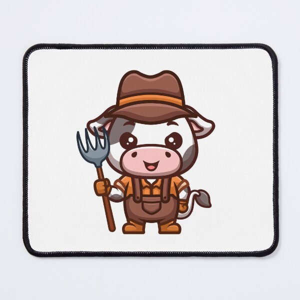 Item preview, Cow Farmer Cute Cartoon designed and sold by GumregaStudio.