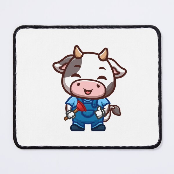 Item preview, Cow Plumber Cute Cartoon designed and sold by GumregaStudio.