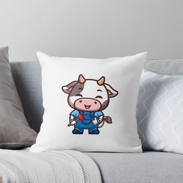 Item preview, Cow Plumber Cute Cartoon designed and sold by GumregaStudio.