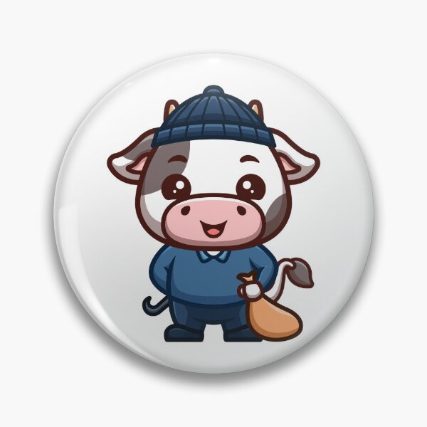 Item preview, Cow Thief Cute Cartoon designed and sold by GumregaStudio.