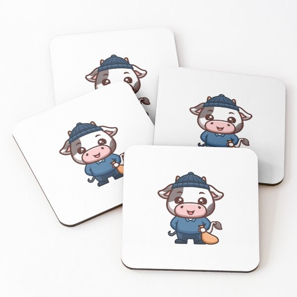 Item preview, Cow Thief Cute Cartoon designed and sold by GumregaStudio.