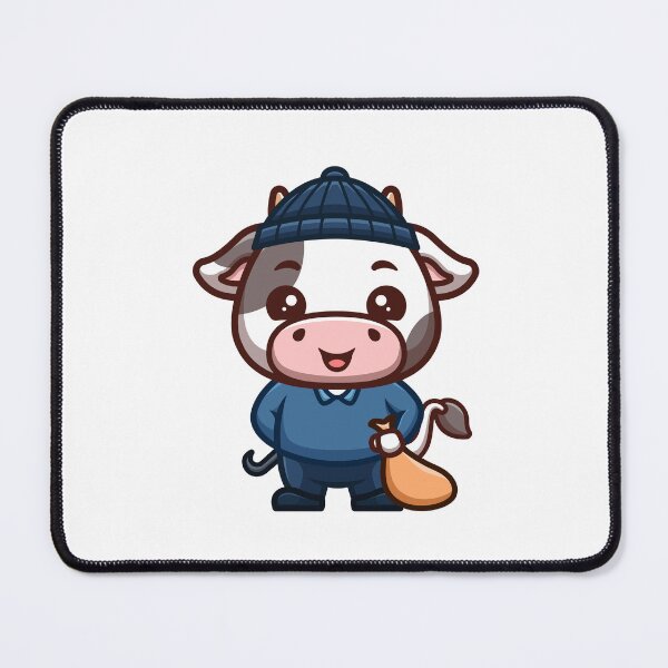 Item preview, Cow Thief Cute Cartoon designed and sold by GumregaStudio.