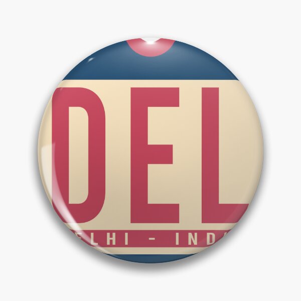 Item preview, Delhi DEL - Luggage Tag Airport Delhi Throw Pillow designed and sold by Cockpitstore.