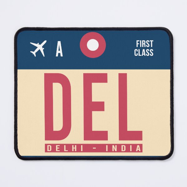 Item preview, Delhi DEL - Luggage Tag Airport Delhi Throw Pillow designed and sold by Cockpitstore.