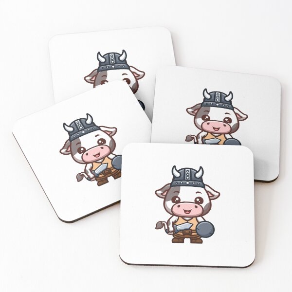 Item preview, Cow Viking Cute Cartoon designed and sold by GumregaStudio.