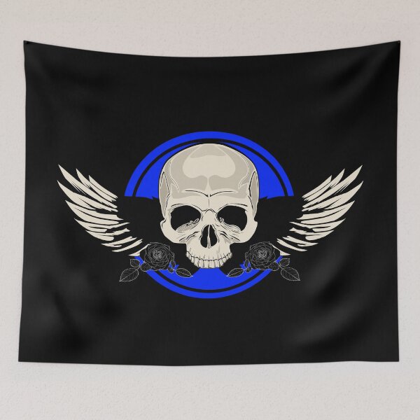 Item preview, Wing Skull - BLUE (Pattern 2) designed and sold by Adamzworld.