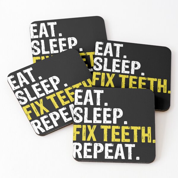 Item preview, Eat Sleep Fix Teeth Repeat Dentist designed and sold by CarlaHerold.