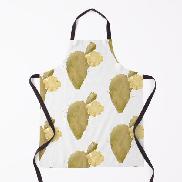 Item preview, Light Bright Yellow Flowered Cactus Botanical Art designed and sold by MochaMeli.