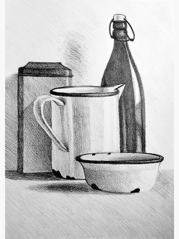 Home utensils ✏♠️🤍  Still life drawing, Still life pencil