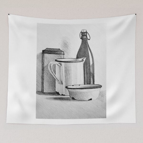 Item preview, Still life drawing with kitchen items designed and sold by oanaunciuleanu.
