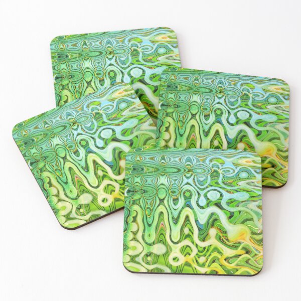 Item preview, Abstract Tropical Vibes Tropicalcore Aesthetic in Green and Yellow Shades 4 of 4 designed and sold by Beachy.