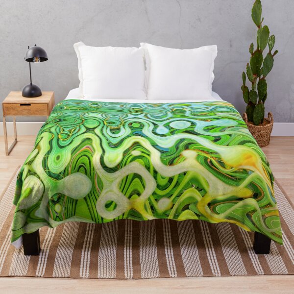 Item preview, Abstract Tropical Vibes Tropicalcore Aesthetic in Green and Yellow Shades 4 of 4 designed and sold by Beachy.