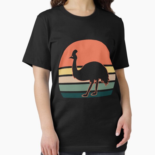 Item preview, Retro Vintage Sunset Cassowary Outline Cute Bird Lover designed and sold by eternallygifted.