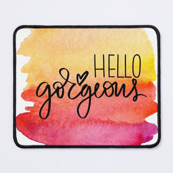 Item preview, Hello Gorgeous Inspirational Motivational Quote | Summer Vibes Watercolour: designed and sold by LifeAndWonder.