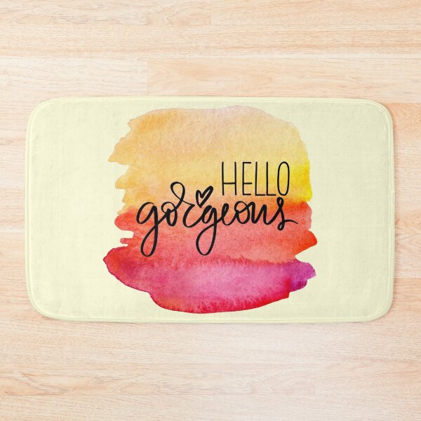 Item preview, Hello Gorgeous Inspirational Motivational Quote | Summer Vibes Watercolour: designed and sold by LifeAndWonder.