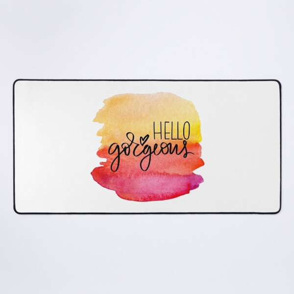 Item preview, Hello Gorgeous Inspirational Motivational Quote | Summer Vibes Watercolour: designed and sold by LifeAndWonder.