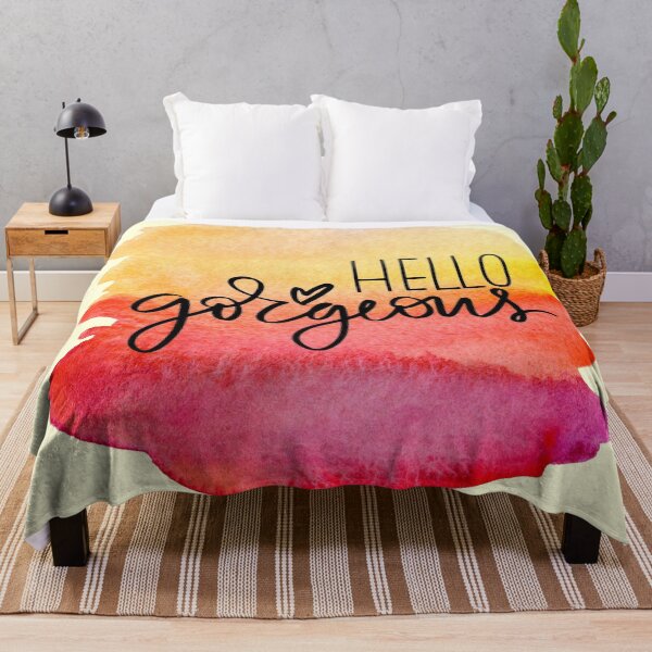 Item preview, Hello Gorgeous Inspirational Motivational Quote | Summer Vibes Watercolour: designed and sold by LifeAndWonder.