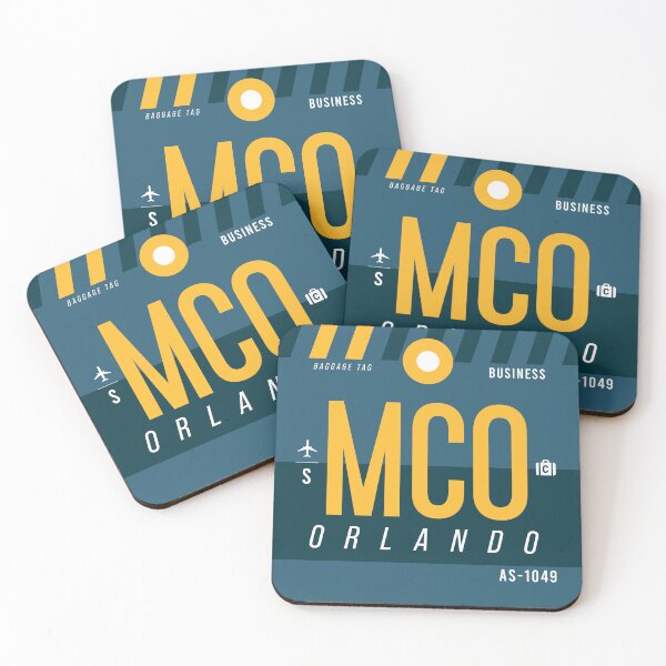 Item preview, Orlando MCO - Luggage Tag Airport Orlando Throw Pillow designed and sold by Cockpitstore.