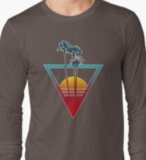 Synthwave Summer Sunset Long Sleeve T-Shirt