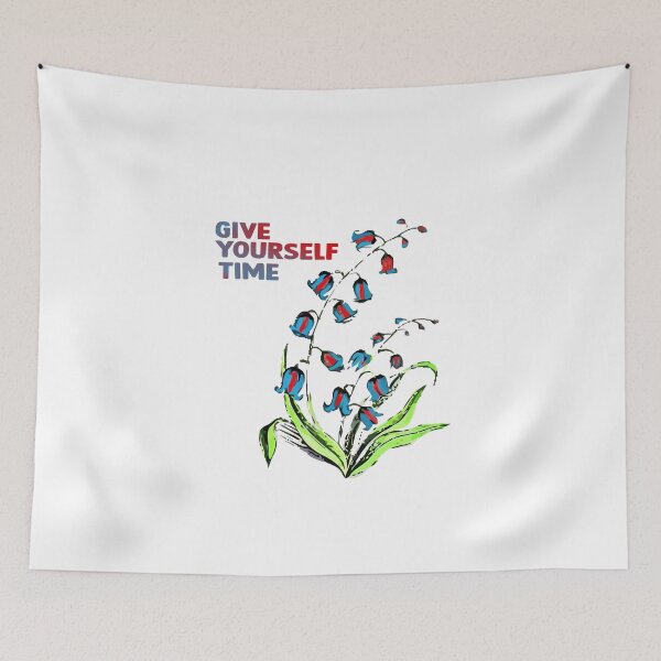 Item preview, Bright blue flower art designed and sold by DopeDesign111.