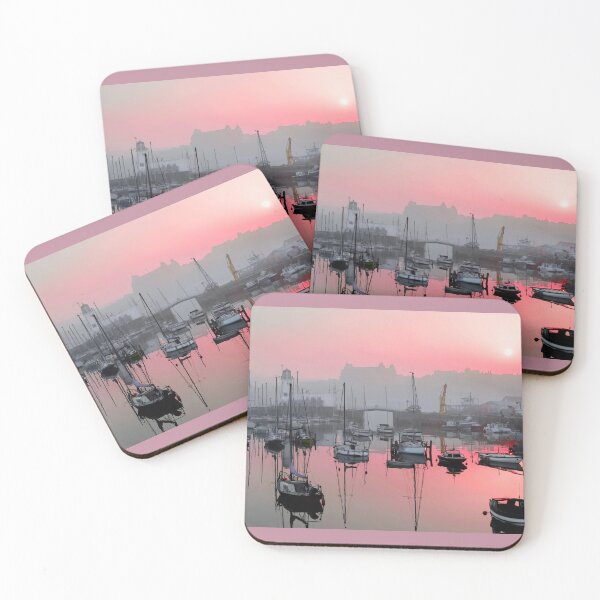 Item preview, Scarborough Harbour Evening Red Sky designed and sold by Alisonchambers2.