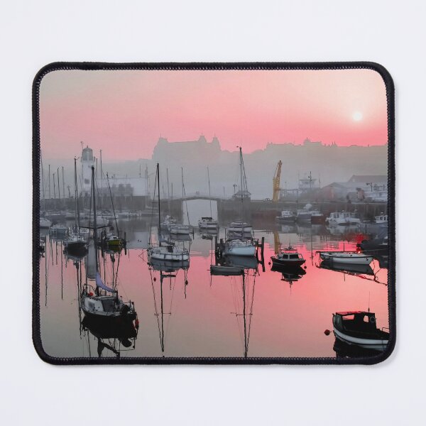Item preview, Scarborough Harbour Evening Red Sky designed and sold by Alisonchambers2.