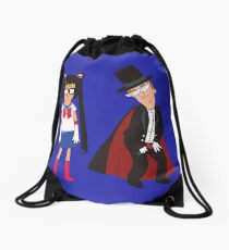 Tina Moon and Buttexdo Mask Drawstring Bag